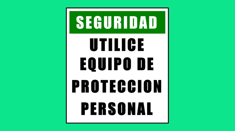 CARTEL 40 X 45 N44 UTILICE EQUIPO DE PROTECCION PE