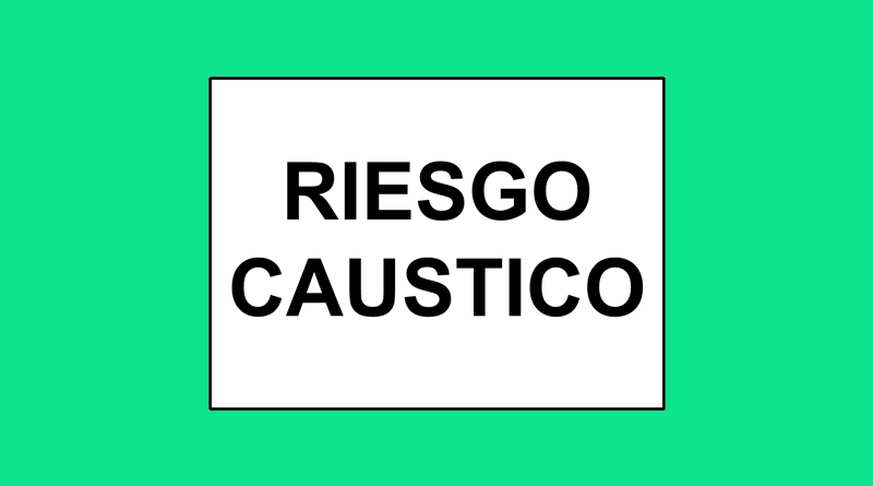 CARTEL 23 X 27 N108 RIESGO CAUSTICO
