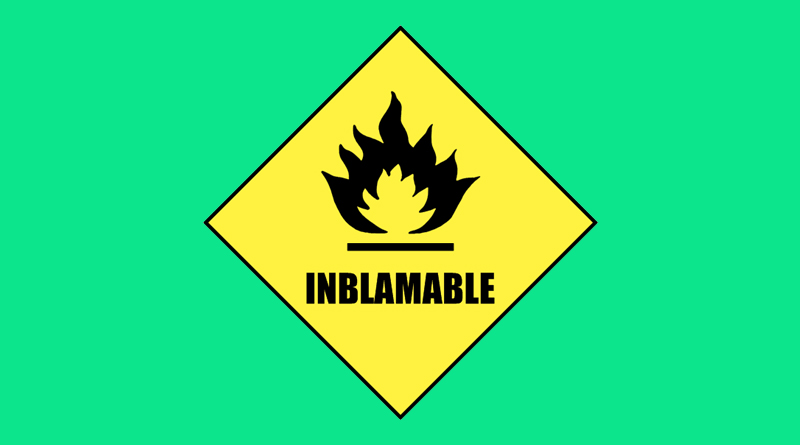 CARTEL 20 X 20 N160 INFLAMABLE